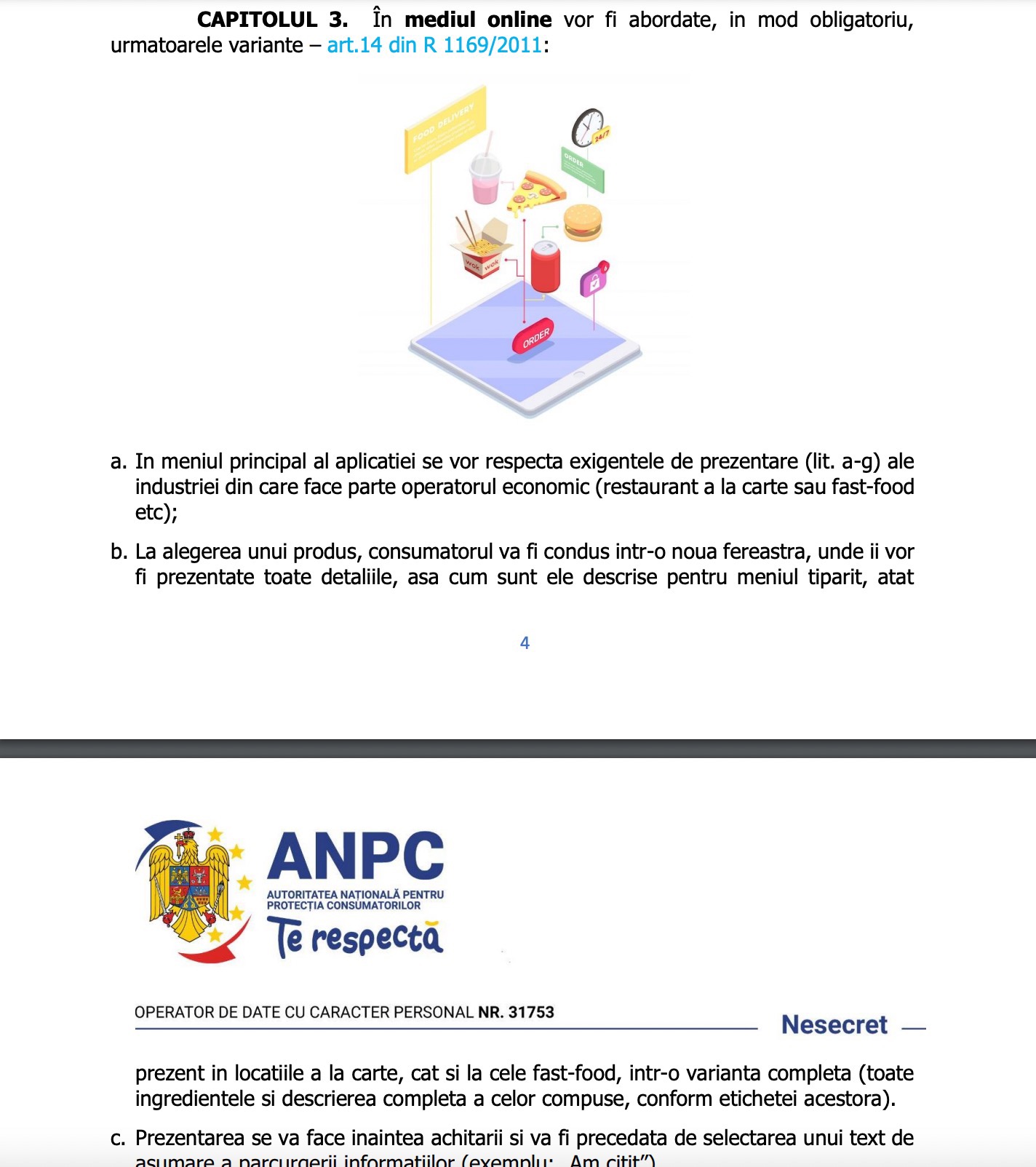 Ghid ANPC secțiune online